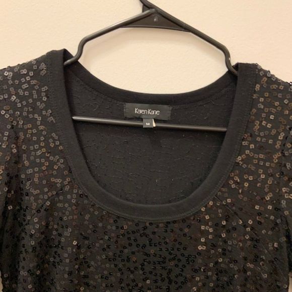 Karen Kane Black Sequin Midi Dress - Picture 3 of 8